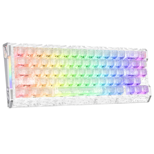 Attack Shark R68 HE Carbon Fiber 8000Hz Rapid Trigger Keyboard - Ice Ninja White