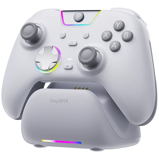 EasySMX X05 Pro White Wireless Controller with Charging Dock