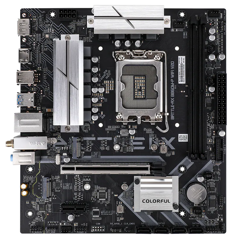 COLORFUL BATTLE-AX B860M-P WIFI V20 DDR5 Intel Core Ultra Series 2 microATX Motherboard