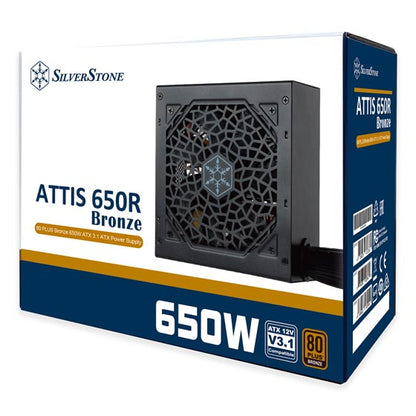 SilverStone Attis 650R Bronze 650W ATX 3.1 Power Supply - Black