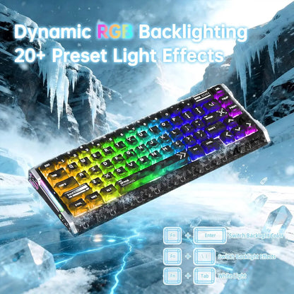 Attack Shark R68 HE Carbon Fiber 8000Hz Rapid Trigger Keyboard - Ink Shade Black