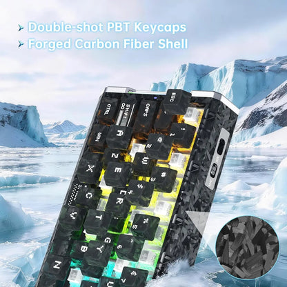 Attack Shark R68 HE Carbon Fiber 8000Hz Rapid Trigger Keyboard - Ink Shade Black