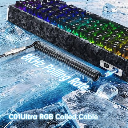 Attack Shark R68 HE Carbon Fiber 8000Hz Rapid Trigger Keyboard - Ink Shade Black