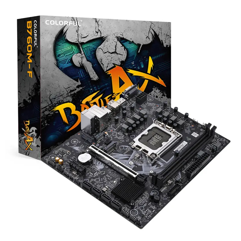 Colorful Battle-AX B760M-F V20A DDR4 Intel 12/13/14th Gen microATX Motherboard