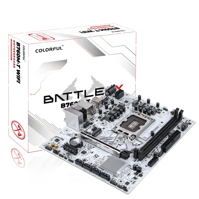 Colorful Battle-AX B760M-T Wifi V21A DDR4 Intel 12/13/14th Gen microATX Motherboard