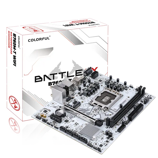 Colorful Battle-AX B760M-T Wifi V21A DDR4 Intel 12/13/14th Gen microATX Motherboard