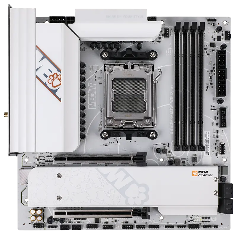Colorful Colorfire B850M-Meow Wifi7 V14 DDR5 AMD AM5 microATX Motherboard