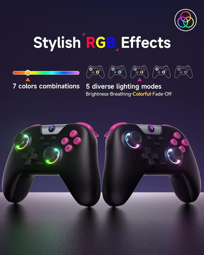 EasySMX X05 Black 2.4GHz Wireless Gaming Controller for PC, Steam, iPhone, Android & Nintendo Switch