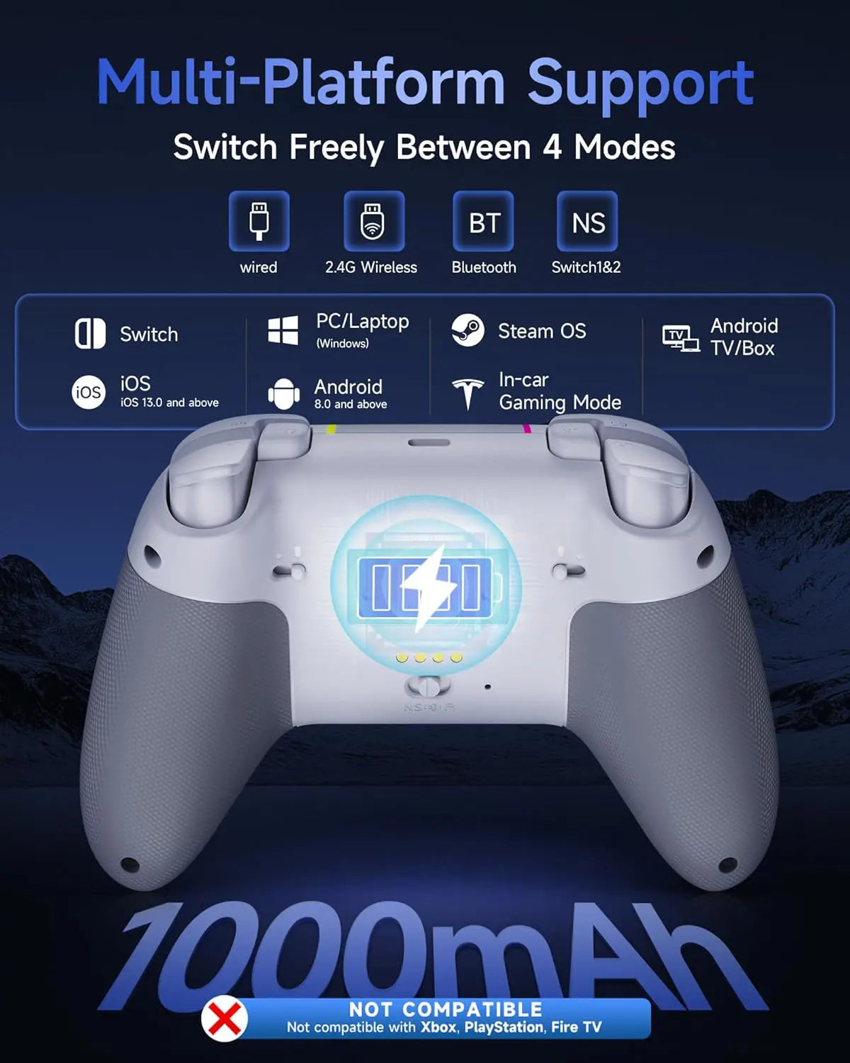 EasySMX X05 Pro Wireless PC Controller – White