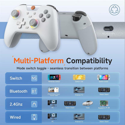 EasySMX X05 White Wireless Controller for PC, Android & Steam Deck