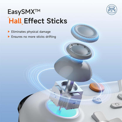 EasySMX X05 White Wireless Controller for PC, Android & Steam Deck
