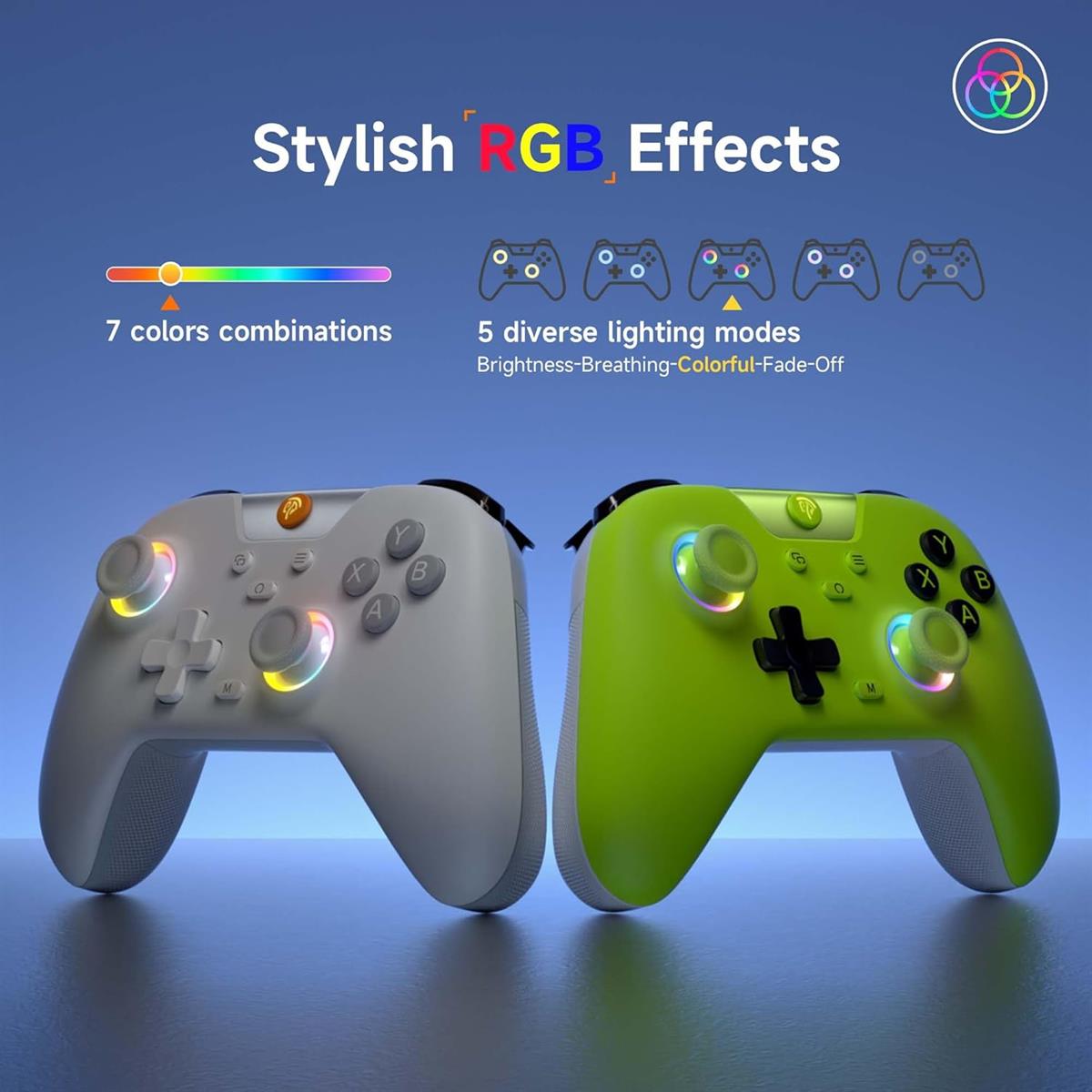 EasySMX X05 White Wireless Controller for PC, Android & Steam Deck