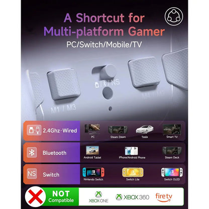 EasySMX X20 Wireless Gaming Controller with RGB Backlit (Black)