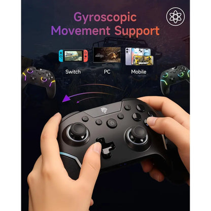 EasySMX X20 Wireless Gaming Controller with RGB Backlit (Black)