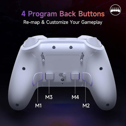 EasySMX X20 Wireless Gaming Controller with RGB Backlit (White)