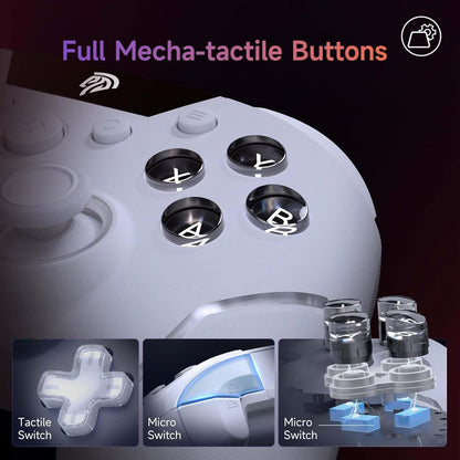 EasySMX X20 Wireless Gaming Controller with RGB Backlit (White)