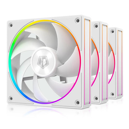 ID-Cooling AF-127-ARGB-W Trio 120mm ARGB PWM Fan Kit - White