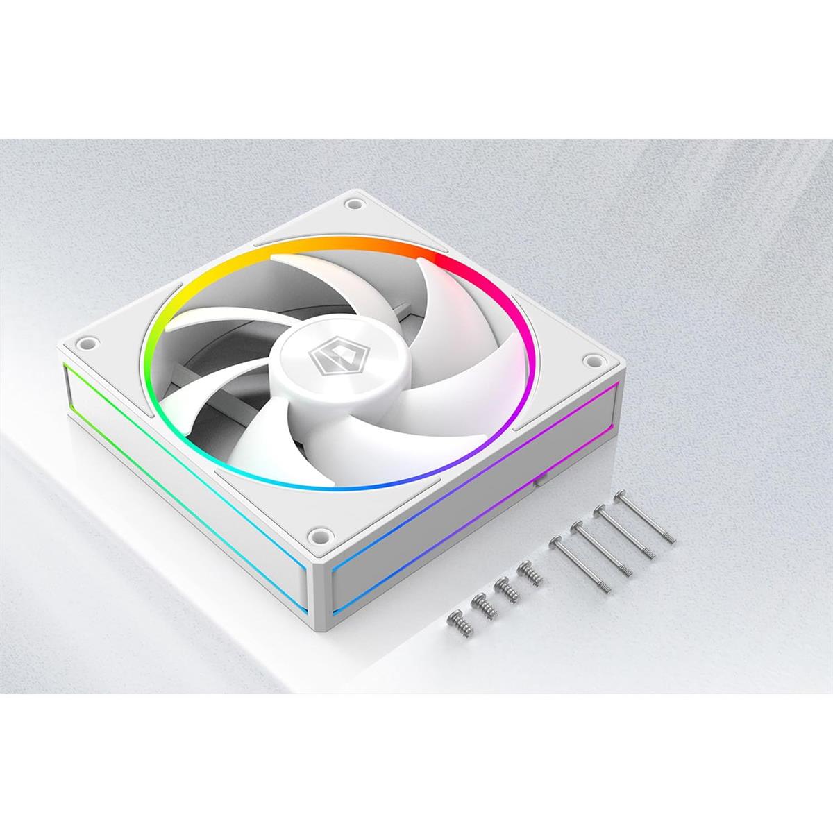ID-Cooling AF-127-ARGB-W Trio 120mm ARGB PWM Fan Kit - White