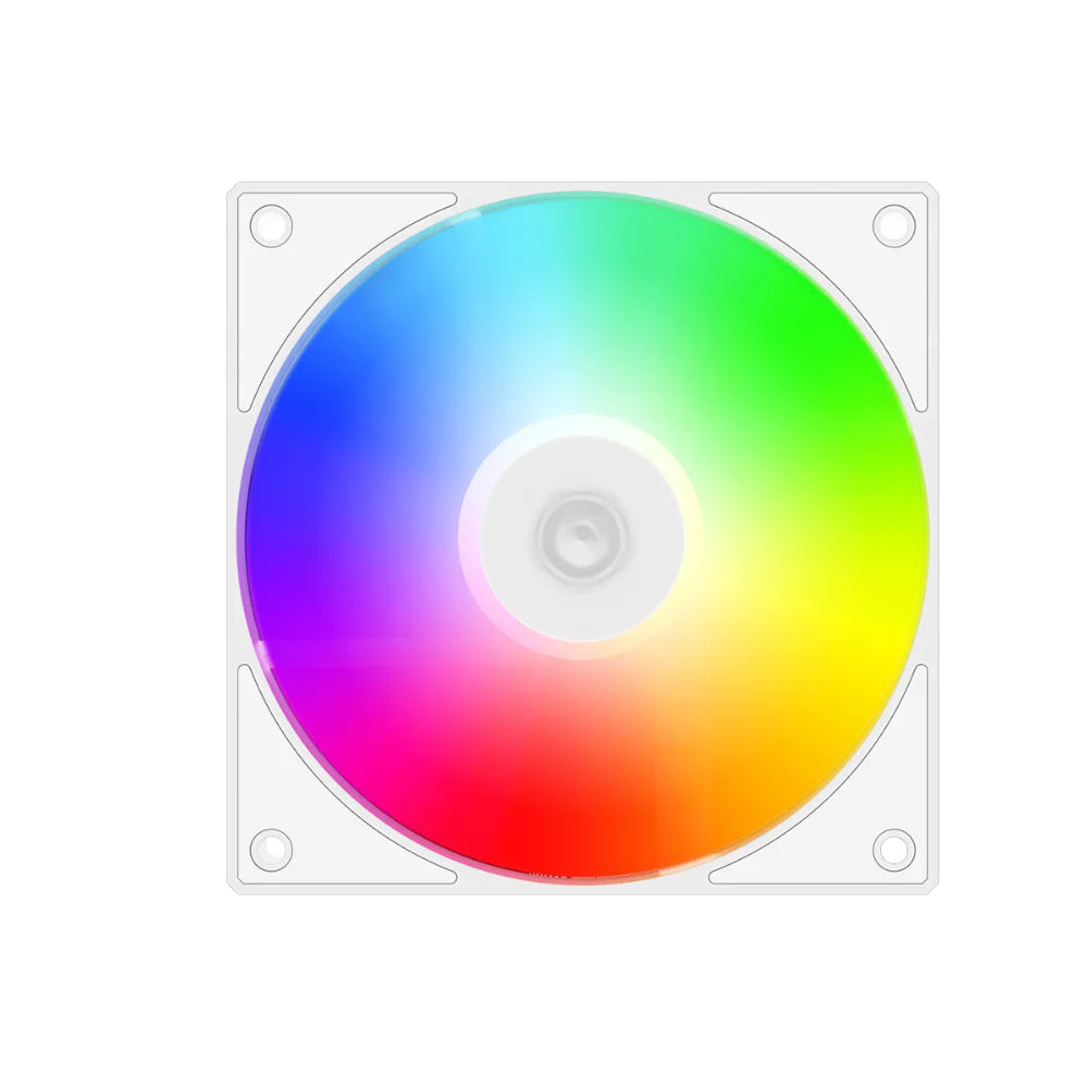 ID-Cooling AS-120-ARGB-K Trio 120mm ARGB PWM Fan Kit - White