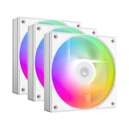 ID-Cooling AS-120-ARGB-K Trio 120mm ARGB PWM Fan Kit - White
