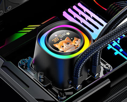 ID-Cooling FX240 LCD ARGB AIO 240mm Liquid CPU Cooler - Black