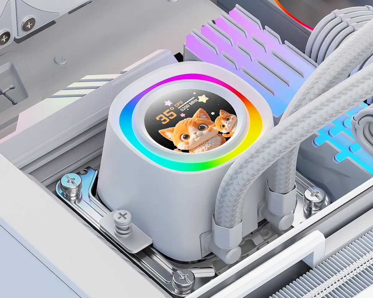 ID-Cooling FX360 LCD ARGB AIO 360mm Liquid CPU Cooler - White