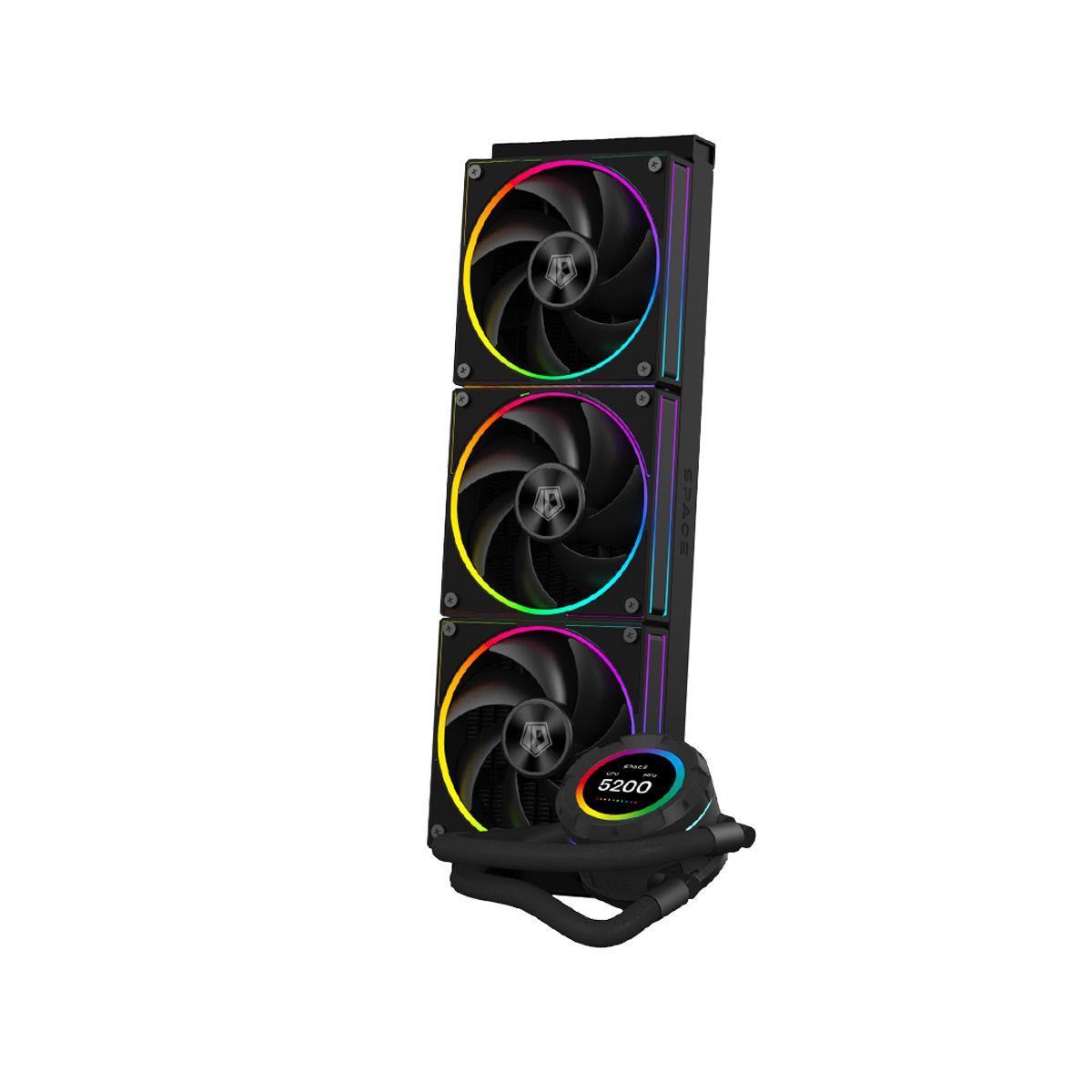 ID-Cooling SL360 V2 LCD ARGB AIO 360mm Liquid CPU Cooler - Black