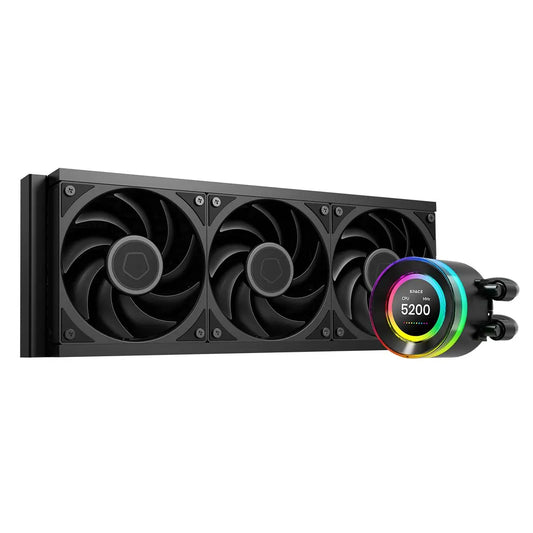 ID-Cooling SL360 V2 Plus Black 360mm AIO Liquid CPU Cooler, 2.1" Display