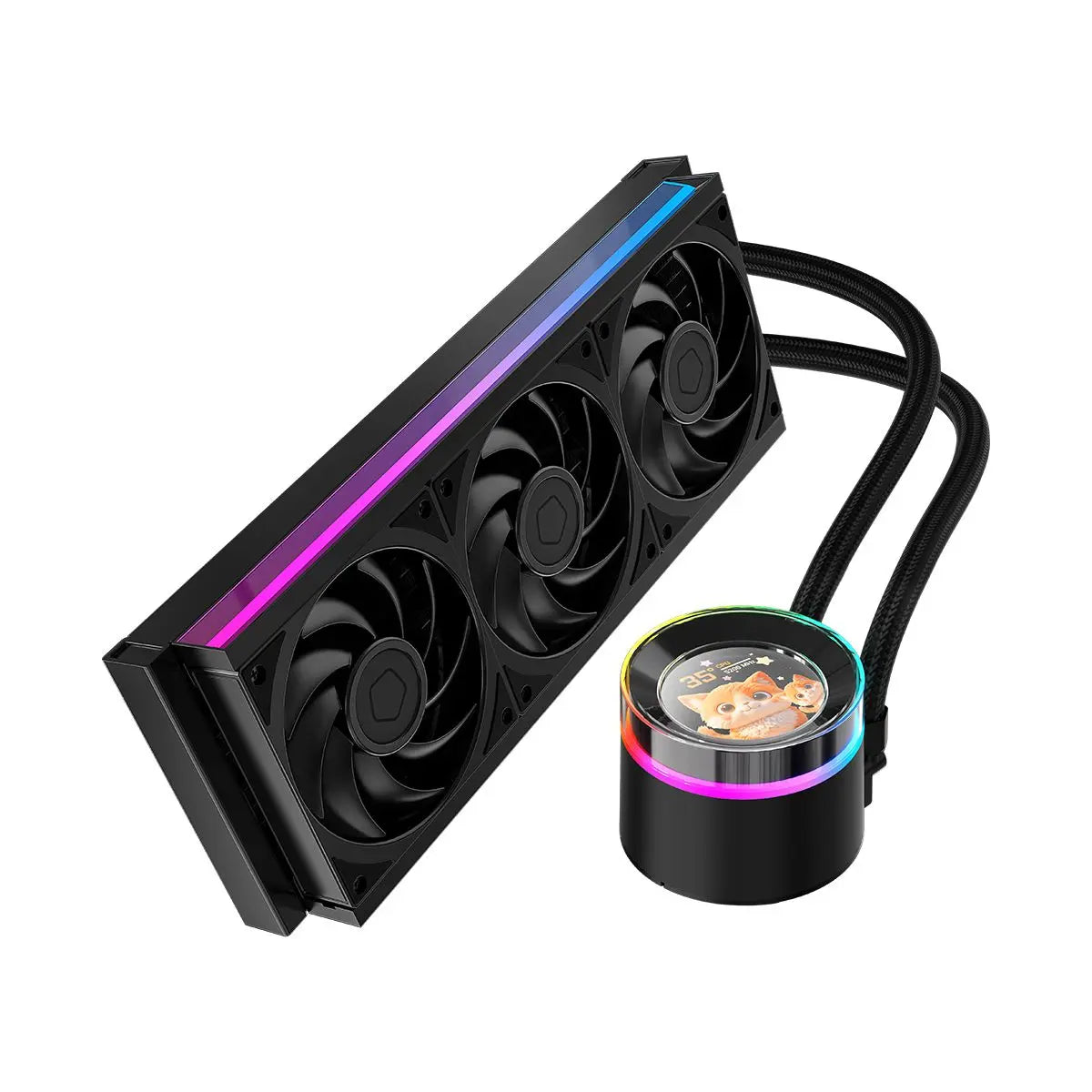 ID-Cooling SL360 V2 Plus Black 360mm AIO Liquid CPU Cooler, 2.1" Display