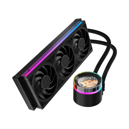 ID-Cooling SL360 V2 Plus Black 360mm AIO Liquid CPU Cooler, 2.1" Display