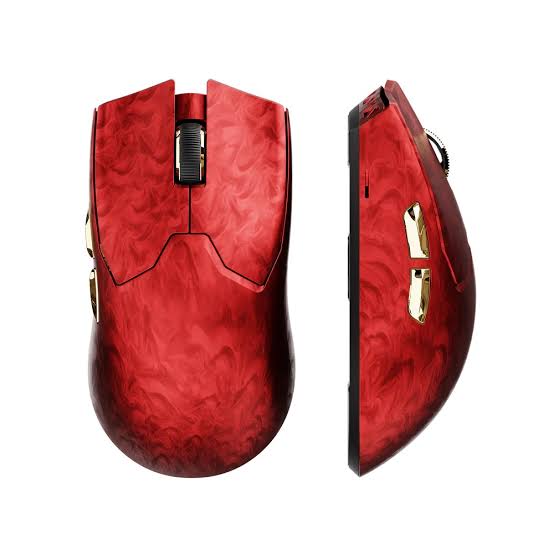 EWEADN Z7 Dual-Mode Carbon Fiber Wireless Gaming Mouse Red/Purple