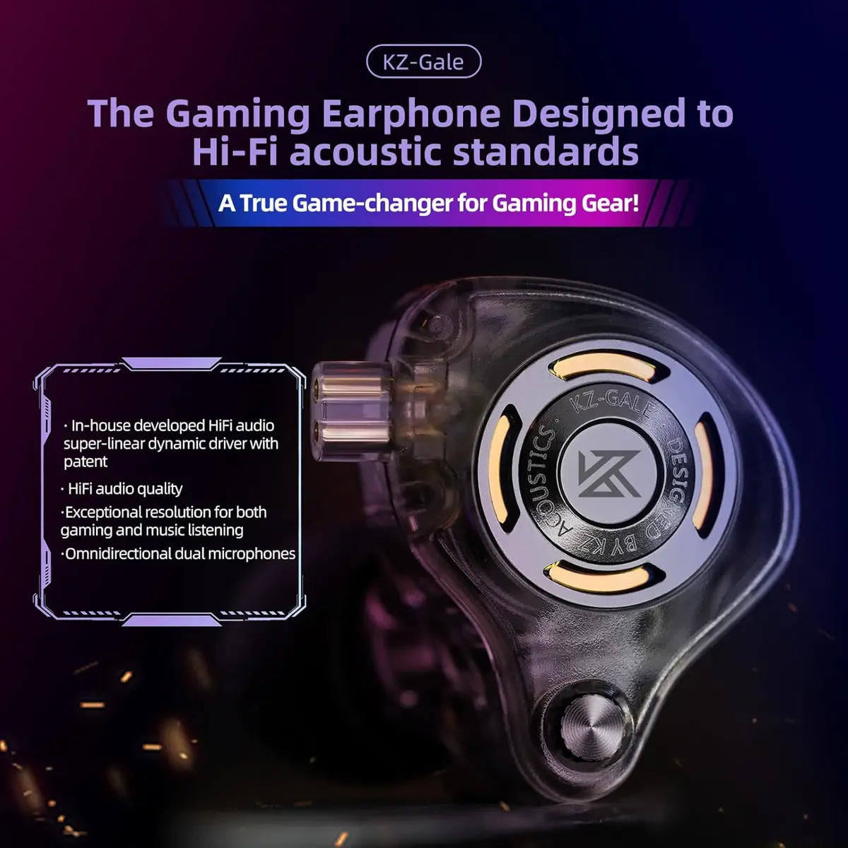 KZ Gale is a high-performance in-ear monitor (IEM)