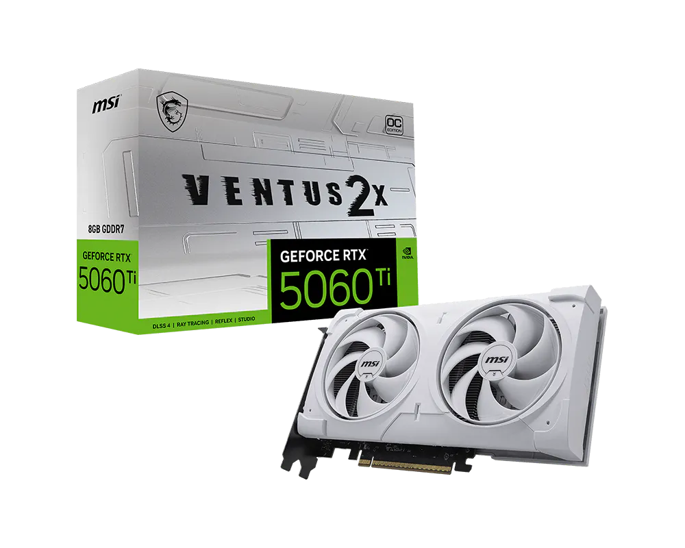 MSI GeForce RTX 5060 Ti VENTUS 2X 8G OC PLUS WHITE