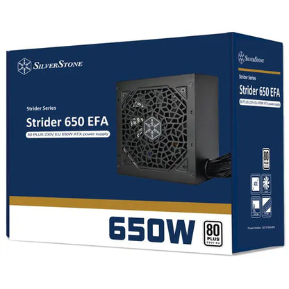 SilverStone Strider 650 EFA 80 PLUS 230V EU 650W ATX (PS2) Power Supply - Black