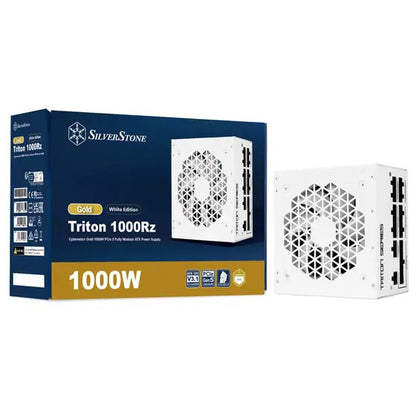SilverStone Triton 1000Rz Cybenetics Gold 1000W PCIe 5 Fully Modular ATX Power Supply Black/White