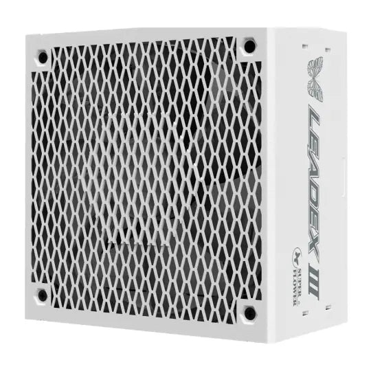 Super Flower Leadex III Gold 1000W 80+ Gold, ECO Fanless & Silent Mode, Full Modular PCIe 5.0 Power Supply, Fluid Dynamic Bearing Fan (White)