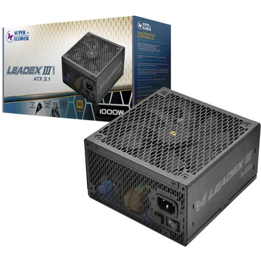 Super Flower Leadex III Gold 1000W Full Modular PCIe 5.0 80 Plus Gold Power Supply (Black)
